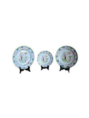 Georgian Mason's Ironstone Table & Flower Pot Pattern Plates Set